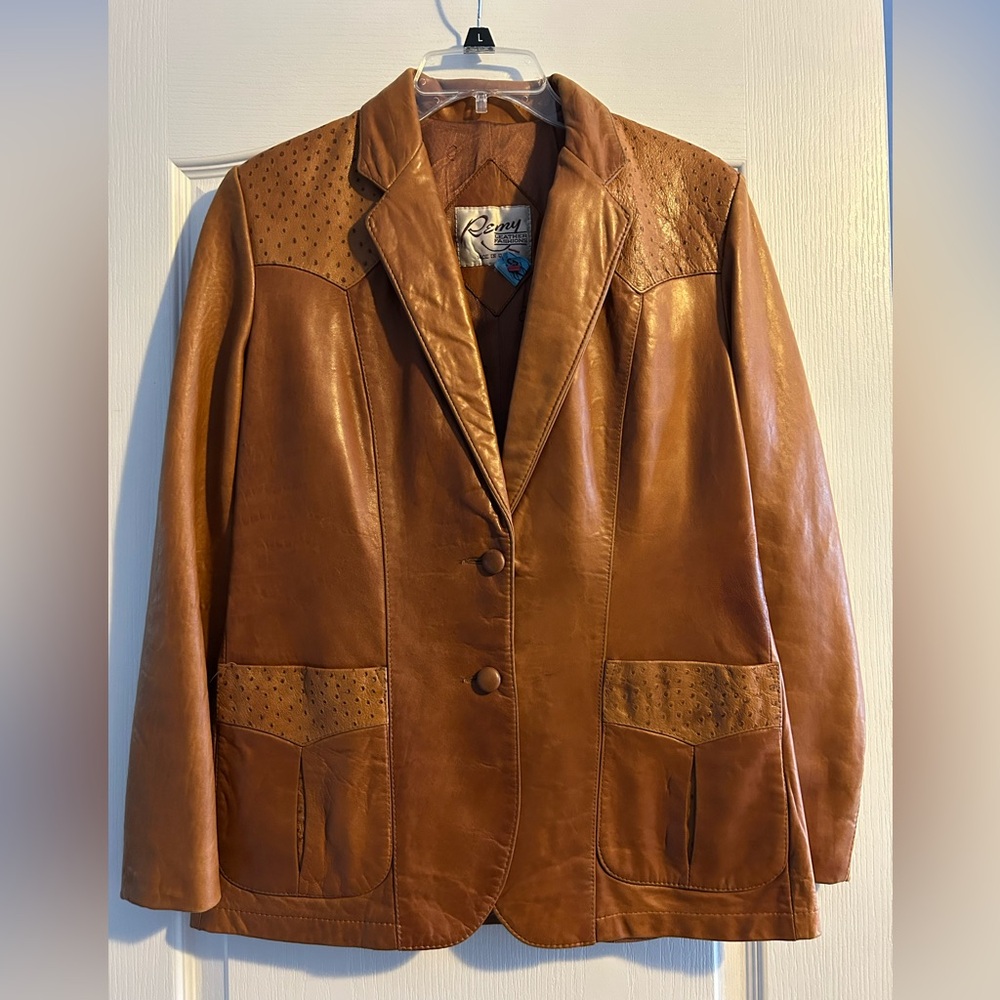 Remy Leather Women's Tan Blazer